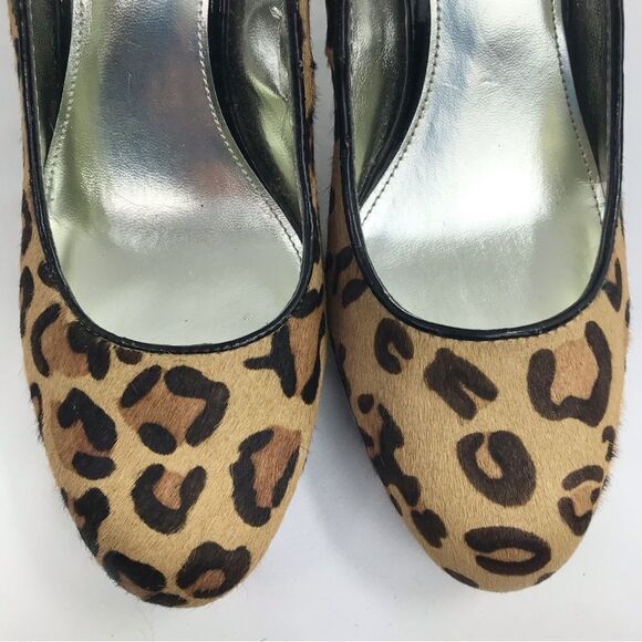Alfani Animal Leopard Print Calf Hair Closed Toe Pump Heels - Picture 7 of 13